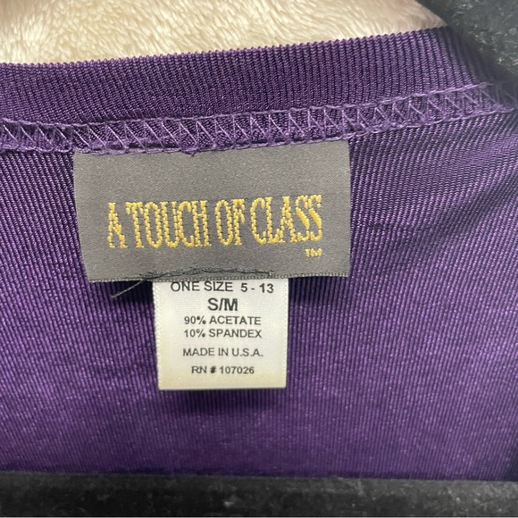 A touch of class royal purple acetate slinky cardigan women’s small/medium - Picture 8 of 8